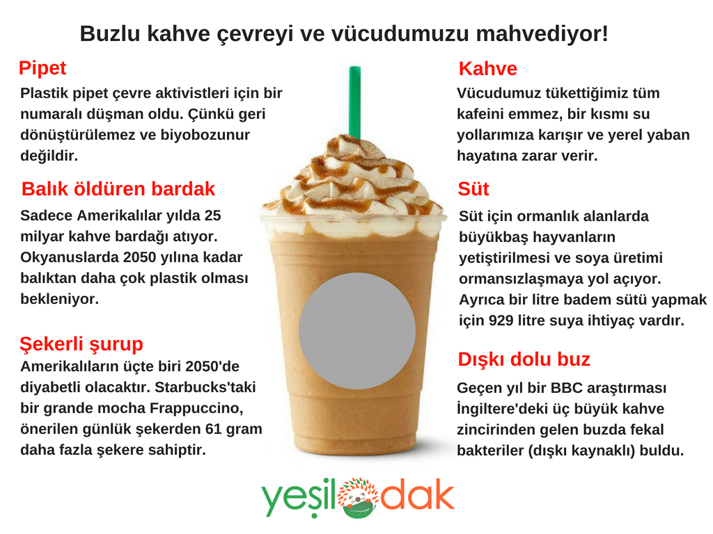 Buzlu kahve çevreyi ve vücudumuzu mahvediyor