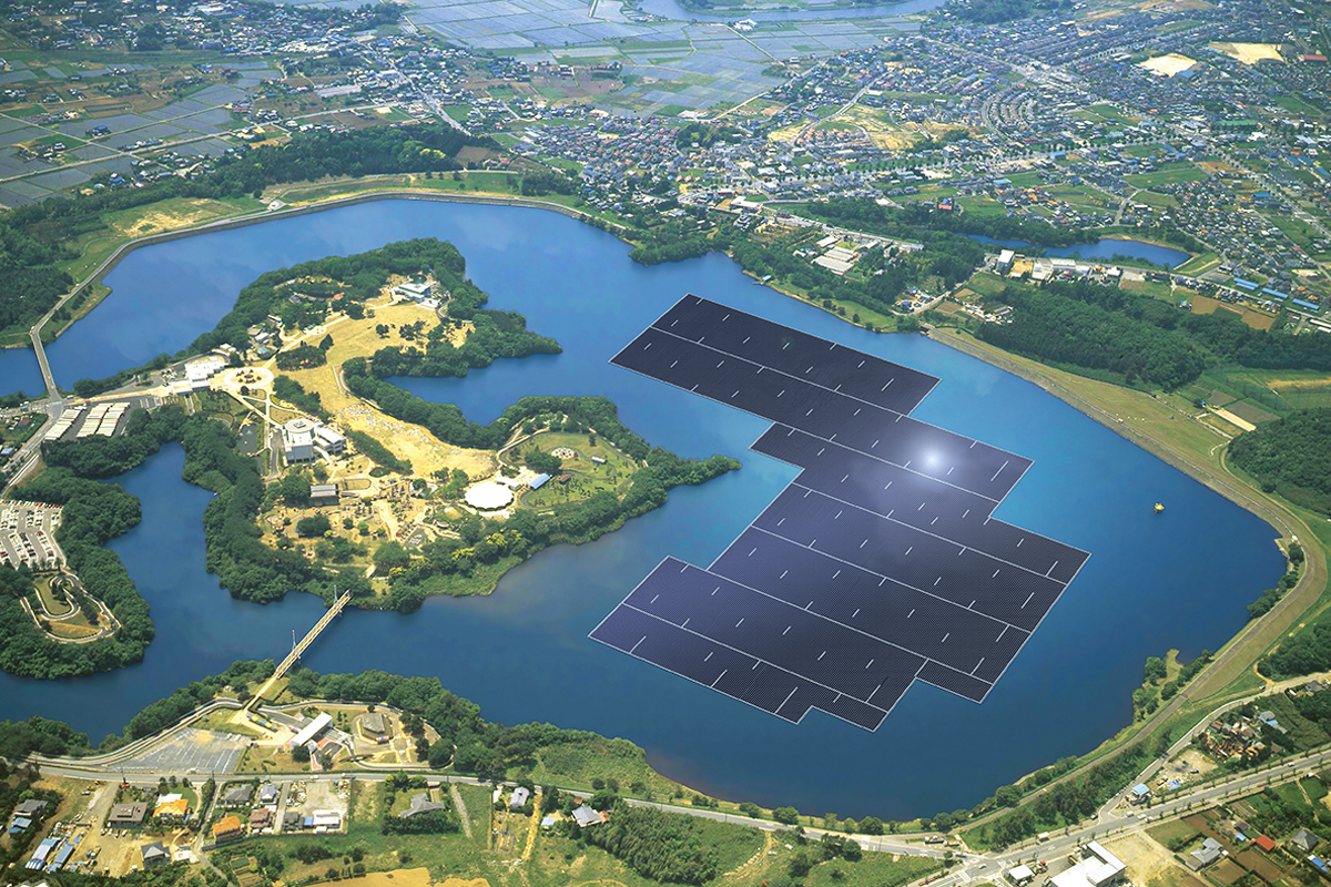 Japonya dünyanın en büyük yüzen güneş enerji santralini inşa etmeye başladı.
