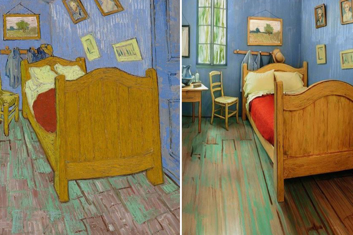Van Gogh�un ünlü yatak odası yeniden yaratılarak sanat severlere