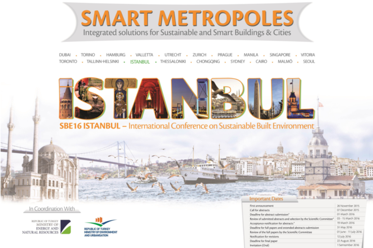 SBE16 İSTANBUL KONFERANSI 13-15 Ekim 2016